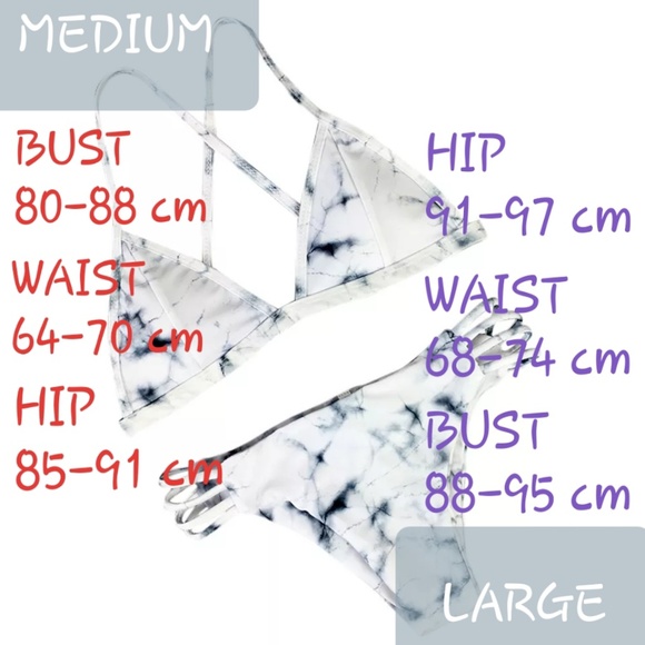 🎉HP🥂 | ONE LEFT⚡Marble Print Bikini Set - Picture 5 of 6